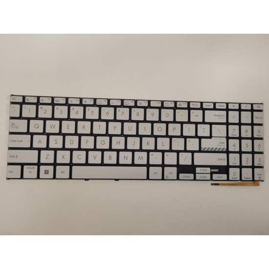 Tastatura Laptop, Asus, VivoBook 16 X1603Z, X1603ZA, iluminata, argintie, layout US