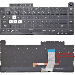 Tastatura Laptop Gaming, Asus, ROG Strix G15 G512LI, G512LI, G512LU, G512LU, G512LV, G512LV, G512LW, G512LW, G512LWS, G512LWS, iluminata, conector RGB 16 pini, layout US