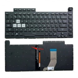 Tastatura Laptop Gaming, Asus, ROG Strix G15 G512LI, G512LI, G512LU, G512LU, G512LV, G512LV, G512LW, G512LW, G512LWS, G512LWS, iluminata, conector RGB 8 pini, layout US