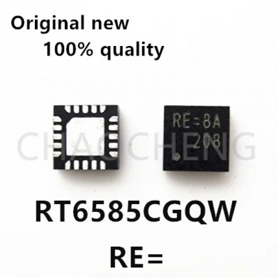 SMD Richtek RT6585, 65885C, RT6585C, RT6585CGQW, 6585, 6585C, RE=GH, RE=3H, RE=4H, RE=6H, RE=XX, QFN-20