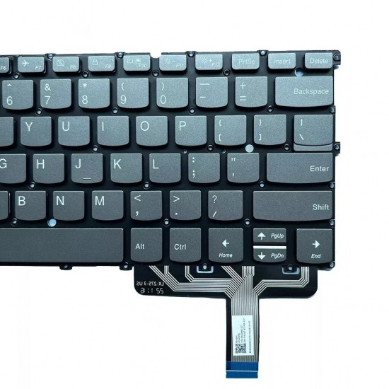 Tastatura Laptop, Lenovo, Yoga S940-14IIL Type 81Q8, iluminata, gri, layout US