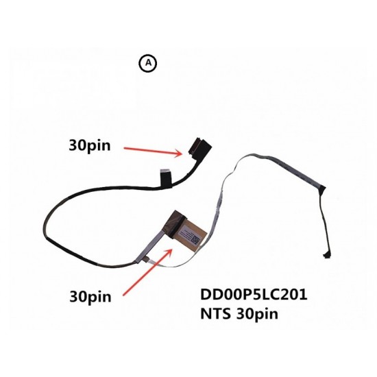 Cablu video LVDS Laptop, HP, 15-DY, 15T-DY, 15-EF, 15-EQ, 15-FQ, L63615-001, L68167-001, non touch, 30 pini