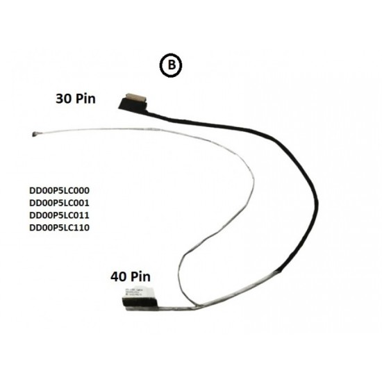 Cablu video LVDS Laptop, HP, 15S-FQ, 15S-EQ, 15S-EF,  15S-FR, TPN-Q230, cu touchscreen, 40 pini