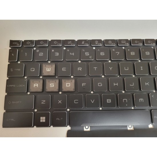 Tastatura Laptop Gaming, MSI, Sword 15 A11U, A11UD, A11UE, A11UG, A11SC, A12U, A12UC, A12UD, A12UE, A12UG, conector iluminare 6 pini, layout US