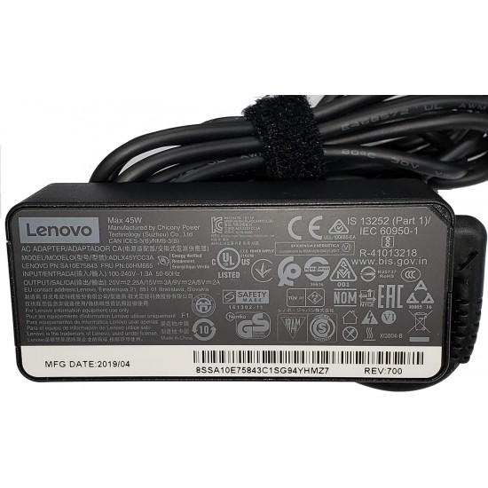 Incarcator Laptop, Lenovo, 02DL100, 02DL102, 02DL104, 02DL118, 02DL120, 02DL122, 02DL147, 00HM661, 00HM663, 00HM665, 00HM667, ADLX45YLC3A, 20V 2.25A, 15V 3A, 9V 2A, 5V 2A, 45W, USB-C