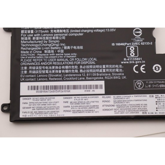 Baterie Laptop, Lenovo, 5B10T03400, 5B10T03401, 5B10T03402, 5B10W67321, 5B10W67302, 5B10W67278, 5B10W67198, 5B10T03403, 5B10T03404, 5B10W67367, 3ICP6/42/85, L18M3PF2, 11.25V, 3280mAh, 36Wh