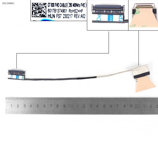 Cablu video LVDS Laptop, HP, EliteBook 830 G7, 835 G7, 6017B1374901, 6017B1372101, G7 830 FHD Cable 250 400 nits FHD