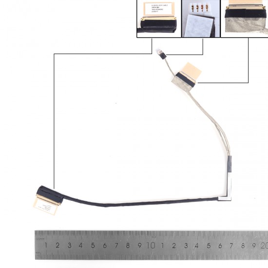 Cablu LVDS video Laptop Gaming, Asus, ROG Zephyrus M GU502DU, GU502LU, GU502LW, 14005-03090500, 1422-03G40A2, GU502DU Edp Cable 30 pini BK