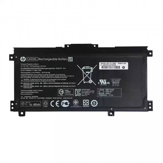 Baterie Laptop, HP, Envy X360 15-BP, 15-CN, 17-AE, 17-BW, TPN-W127, TPN-W128, TPN-W129, L09281-855, 3ICP7/61/80, LK03XL, 11.55V, 4560mAh, 52.5Wh