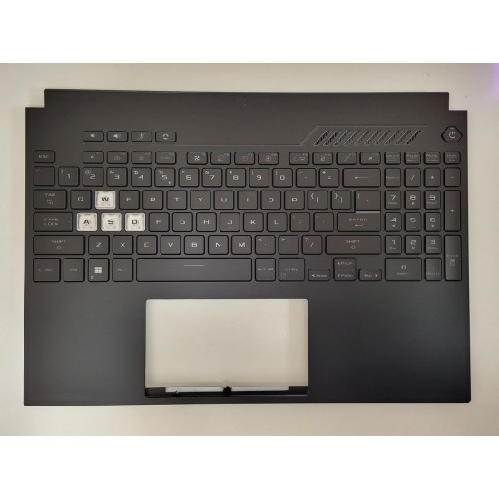 Carcasa superioara cu tastatura palmrest Laptop Gaming, Asus, TUF Dash F15 FX517ZC, FX517ZM, FX517ZE, FX517ZR, 33NJKTAJN70, 90NR0951-R31UI1, iluminata, layout US