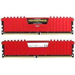 Memorie Desktop PC Corsair Vengeance LPX 16GB (2x8GB) DIMM, DDR4, 3000MHz, CL15, 1.35V, XMP 2.0, Red