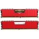 Memorie Desktop PC Corsair Vengeance LPX 16GB (2x8GB) DIMM, DDR4, 3000MHz, CL15, 1.35V, XMP 2.0, Red