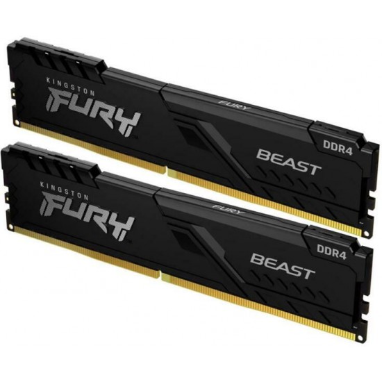 Memorie Desktop PC Kingston FURY Beast 32GB (2x16GB) DDR4 3600MHz KF436C18BBK2/32