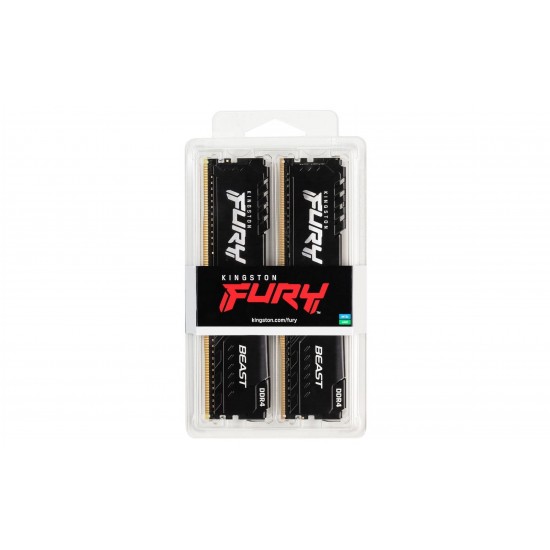 Memorie Desktop PC Kingston FURY Beast 32GB (2x16GB) DDR4 3600MHz KF436C18BBK2/32