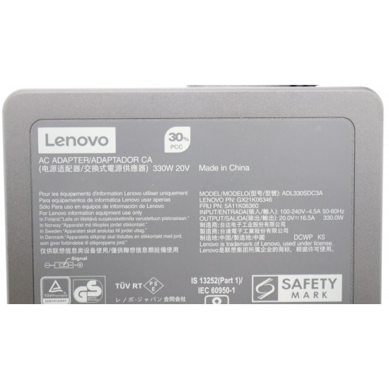 Incarcator Laptop, Lenovo, Legion Pro 7 16IRX8H Type 82WQ, 5A11K06360, ADL330SDC3A, ADP-330EB BA, 20V, 16.5A, 330W, 11x4.5mm