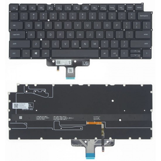 Tastatura Laptop 2in1, Dell, Latitude 9420, 9430, 00Y0GG, 0Y0GG, iluminata, layout US