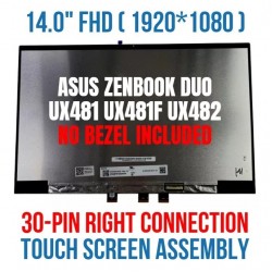 Ansamblu Display Laptop, Asus, ZenBook Duo 14UX481, UX481F, UX481FL, UX481FA, 14 inch, FHD, 1920x1080, IPS, touchscreen, 30 pini