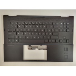 Carcasa superioara cu tastatura palmrest Laptop, HP, Omen 16-B, TPN-Q265 (2021), M62256-001, M62256-271, 44G3KTATP50, iluminata 4 pini, layout US (RO)