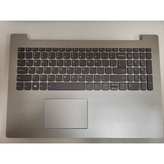 Carcasa superioara cu tastatura palmrest Laptop, Lenovo, IdeaPad 330-15ICH Type 81FX, 5CB0R46921, AP17P000120, Platinum Grey, iluminata, layout US