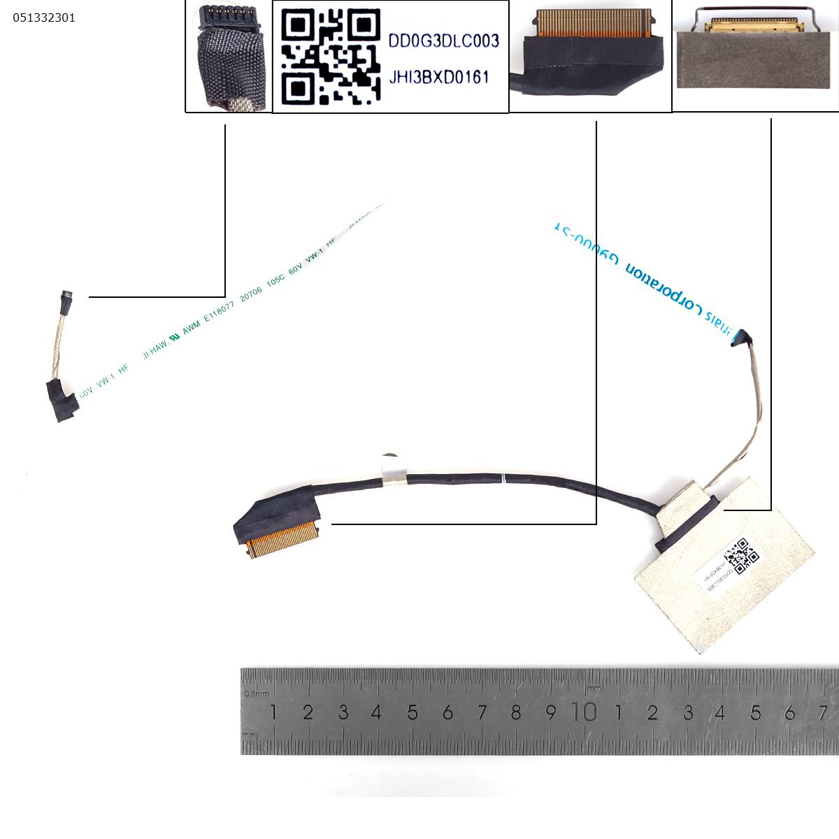 Cablu video LVDS Laptop, HP, Omen 15-DC, 15T-DC, DD0G3DLC000