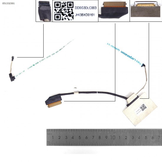 Cablu video LVDS Laptop, HP, Omen 15-DC, 15T-DC, DD0G3DLC000, DD0G3DLC001, DD0G3DLC002, DD0G3DLC003, DD0G3DLC013, G3D FHD   CCD Cable, 60Hz, 30 pini