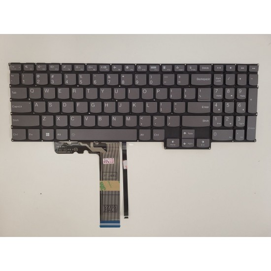 Tastatura Laptop, Lenovo, ThinkBook 16p G5 IRX Type 21N5, iluminata, gri, layout US