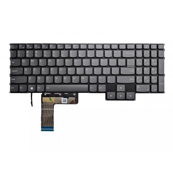 Tastatura Laptop, Lenovo, Legion Slim 5 16APH8 Type 82Y9, iluminata, gri, layout US