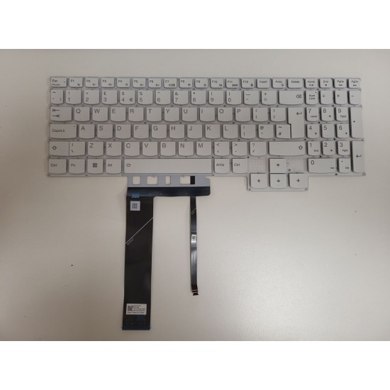 Tastatura Laptop, Lenovo, Legion 5 15IAH7 Type 82RC, iluminata, alba, layout UK