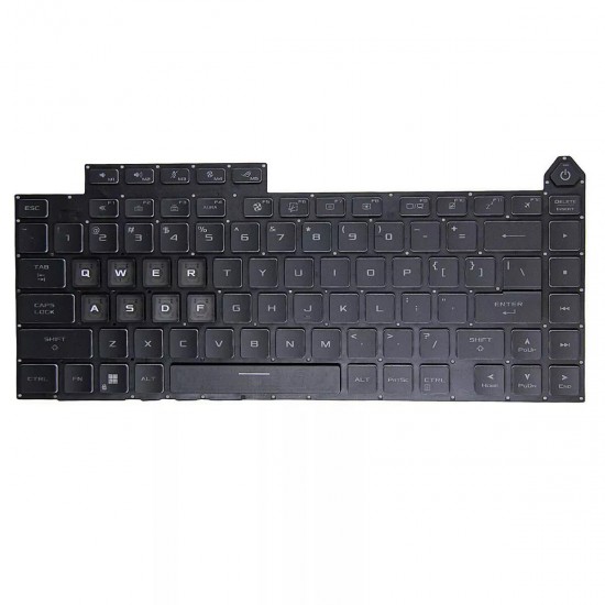 Tastatura Laptop, Gaming, Asus, ROG Strix Scar 16 G634, G634J, G634JZ, G634JZR, G634JY, G634JYR, iluminata, 4 Zone RGB, layout US