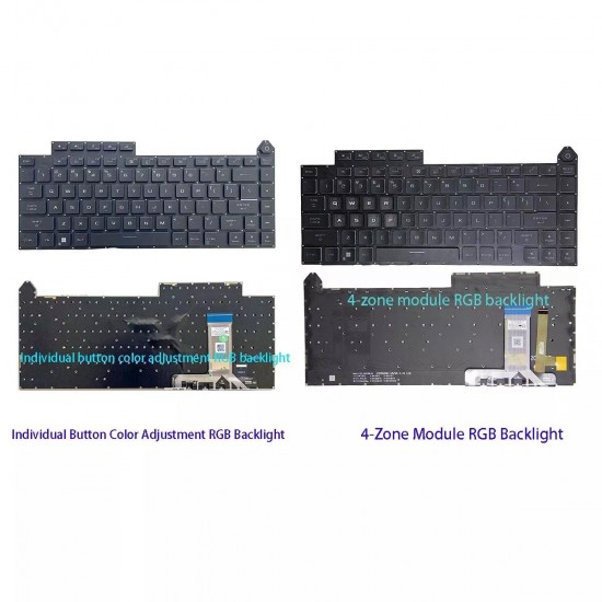 Tastatura Laptop, Gaming, Asus, ROG Strix Scar 16 G634, G634J, G634JZ, G634JZR, G634JY, G634JYR, iluminata, 4 Zone RGB, layout US