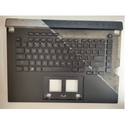 Carcasa cu tastatura palmrest Laptop Gaming, Asus, ROG Strix SCAR G533ZX, G533ZW, G533ZM, G533ZX-2S RGB PERKEY, 90NR08E2-R31UI0, 90NR08E2-R31US0, 6070B2002812, 13NR08E2AP0611100, iluminata, layout US