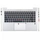 Carcasa superioara cu tastatura palmrest Laptop, HP, ZHAN 66 Pro 14 G5, M23769-001, 4BX8QTATPB0, iluminata, argintie, layout US