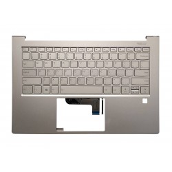 Carcasa superioara cu tastatura palmrest Laptop, Lenovo, Yoga 9-14ITL5 Type 82BG, 5CB0Z69768, AM1KK000E00, iluminata, aurie, layout US