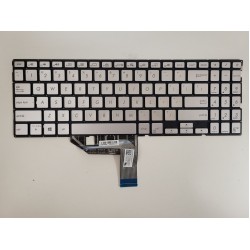 Tastatura Laptop, Asus, VivoBook S15 S532F, S532FA, S532EQ, iluminata, argintie, layout US