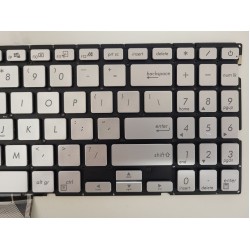 Tastatura Laptop, Asus, VivoBook S15 S532F, S532FA, S532EQ, iluminata, argintie, layout US