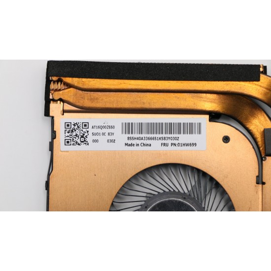 Cooler cu radiator Laptop, Lenovo, ThinkPad T480s Type 20L7, 20L8, 01HW699, EG50040S1-CD00-S9A, AT16Q002SS0, UMA, 5V, 0.5A, 2.25W