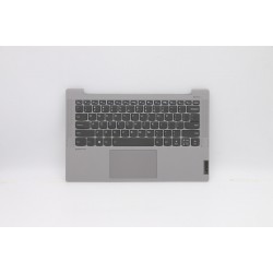 Carcasa superioara cu tastatura palmrest Laptop, Lenovo, IdeaPad 5-14ALC05 Type 82LM, 5CB1C91647, AP2UZ000500, AM2UZ000920, iluminata, argintie, layout US