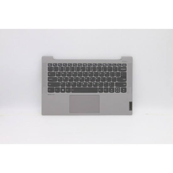 Carcasa superioara cu tastatura palmrest Laptop, Lenovo, IdeaPad 5-14IIL05 Type 81YH, 5CB1A14135, AP2UZ000500, AM2UZ000920, iluminata, argintie, layout US