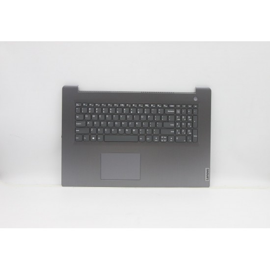 Carcasa superioara cu tastatura palmrest Laptop, Lenovo, IdeaPad 3-17ITL6 Type 82H9, 5CB1B97607, AM21N000510, AP21N000530, HS780, Arctic Grey, layout US