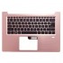 Carcasa superioara cu tastatura palmrest Laptop, Acer, Swift 3 SF314-52, SF314-52G, N17P3, 6B.GQRN5.001, 13N1-20A0E01, iluminata, roz, layout US