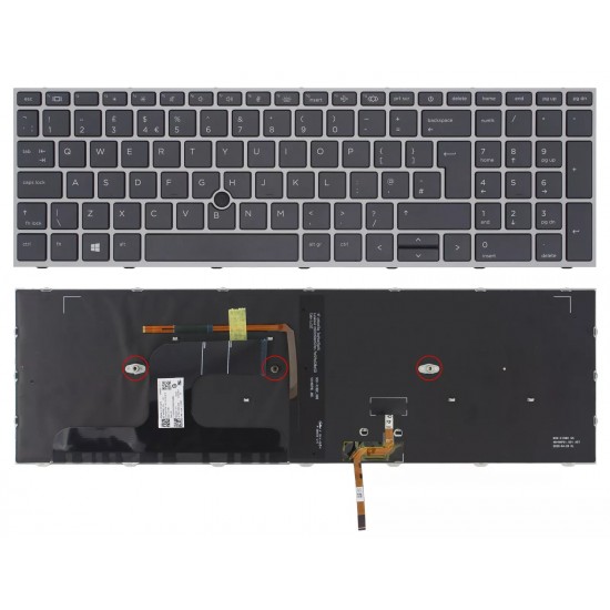 Tastatura Laptop, HP, Zbook Fury 17 G7, iluminata, layout UK