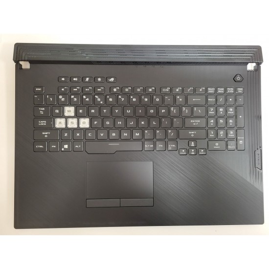 Carcasa superioara cu tastatura palmrest Laptop Gaming, Asus, ROG Strix G G731GT, G731GU-1C, 90NR01T3-R37UI1, 13N1-9BA0911, 13NR01Q3AP0311, iluminata RGB, layout US