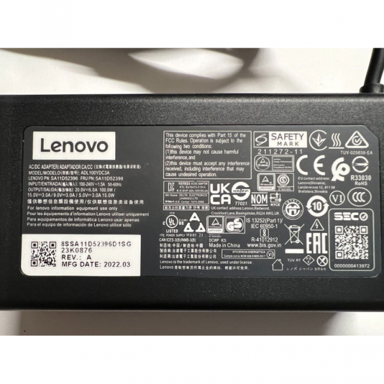 Incarcator Laptop, Lenovo, ThinkPad P16s Gen 1 Type 21CK, 21CL, 100W, 20V, 5A, USB-C