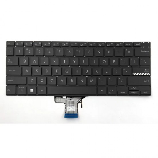 Tastatura Laptop, Asus, VivoBook Pro 14 K3400, K3400P, K3400PA, K3400PH, iluminata, neagra, layout US