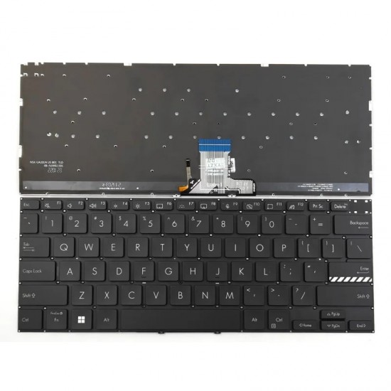 Tastatura Laptop, Asus, VivoBook Pro 14 K3400, K3400P, K3400PA, K3400PH, iluminata, neagra, layout US