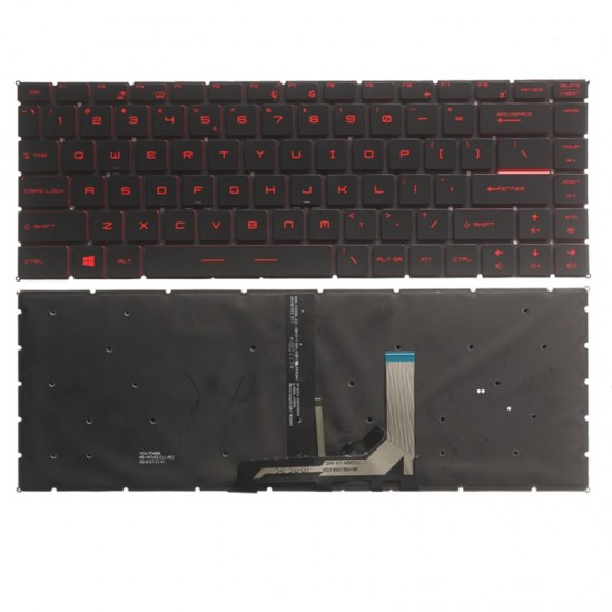 Tastatura Laptop, MSI, P65, MS-16Q2, MS-16Q3, MS-16Q4, MS-16Q5, iluminata, rosie, layout US