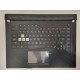 Carcasa superioara cu tastatura palmrest Laptop Gaming, Asus, ROG Strix G G531GT, 13N1-8HA0F21, 13NR01N3AP0121, 90NR01L3-R31UI1, iluminata, conector RGB 8 pini, conector touchpad 12 pini, layout US