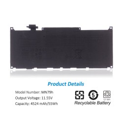 Baterie Laptop, Dell, XPS 13 Plus 9320, 9340, 9345, 0MN79H, MN79H, NXRKW, J7H5M, 11.55V, 4524mAh, 55Wh Baterie Laptop, Dell, XPS 13 Plus 9320, 9340, 9345, 0MN79H, MN79H, NXRKW, J7H5M, 11.55V, 4524mAh, 55Wh