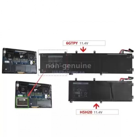 Baterie compatibila Laptop, Dell, Vostro 15 7500, 7590, H5H20, 11.55V, 4800mAh, 55Wh