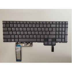 Tastatura Laptop Gaming, Lenovo, IdeaPad 3 16IAH7 Type 82SA, iluminata RGB 20 pini, gri, layout US